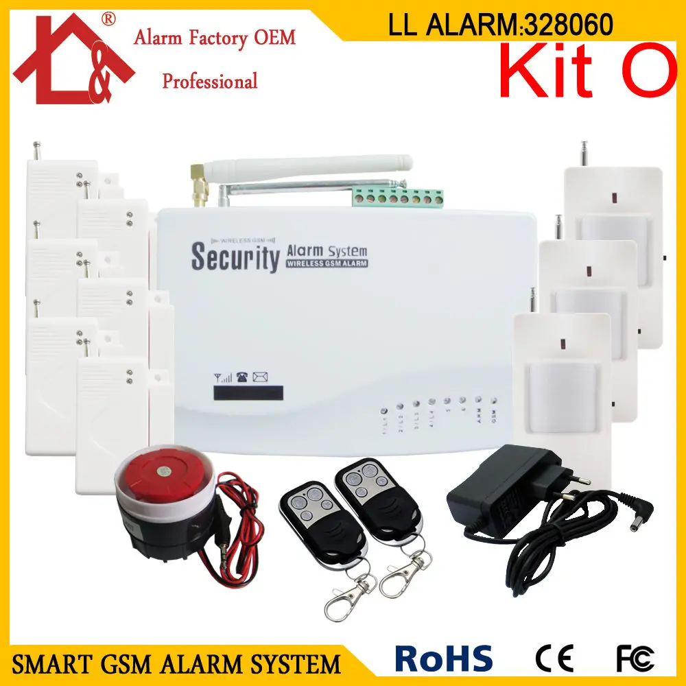 Беспроводная GSM домашняя охранная сигнализация - Цвет: Kit O