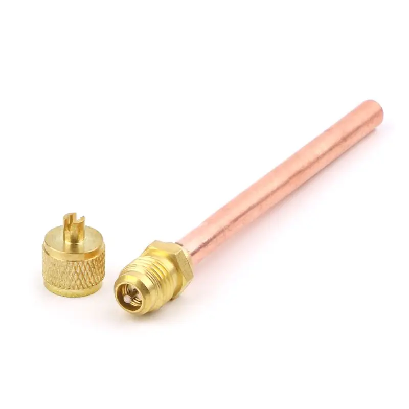 2021 New 10pcs Air Conditioner Refrigeration Access Valves 6mm OD Copper Tube Filling Parts