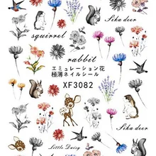 Для девочек с изображением мультипликационных персонажей! Лак для ногтей задний клей дизайн ногтей стикер для украшения ногтей