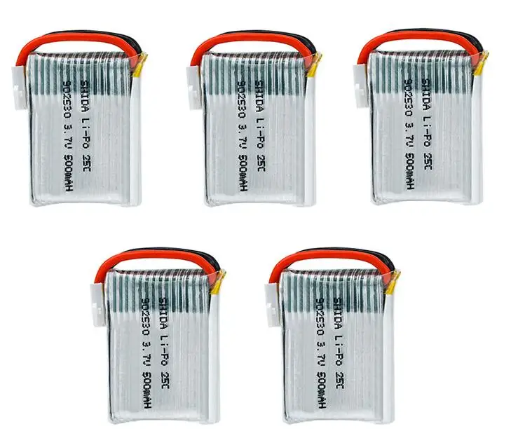 5 шт. 3,7 V 500mAh 25C Li-Po батарея+ 5 в 1 USB зарядное устройство запасные части для Wltoys V931 F949 XK123 вертолет - Цвет: No charger