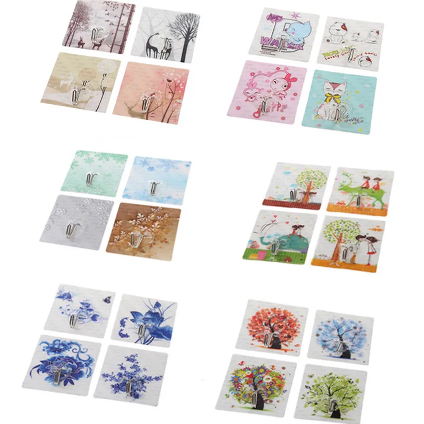 8 قطعة لاصق قوي السنانير لصق جدار باب المطبخ الحمام تخزين لزجة الالتصاق شماعات حامل إبقاء تنظيف المنزل المنظم