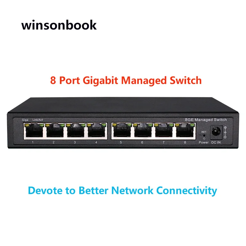 

8 Port Gigabit Managed Switch Managed Ethernet Switch with 8 port 10/100/1000M VLAN