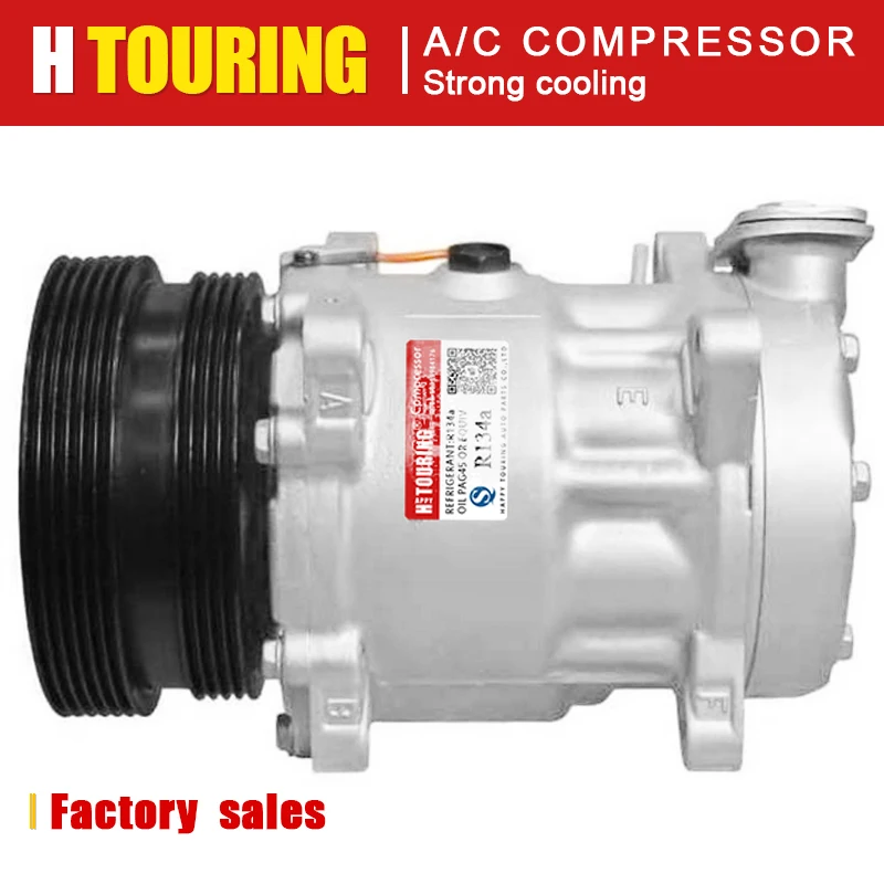 

SD7V16 AUTO AC COMPRESSOR FOR CAR ALFA ROMEO FIAT LANCIA 71721743 60571123 60601092 8600018 811046028 12V R134