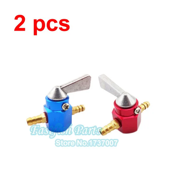 2pcs/pack CNC Gas Fuel Tap 1/4" 6mm For Shut Off Inline Petcock Valve ATV Quad Pit Dirt Bike |