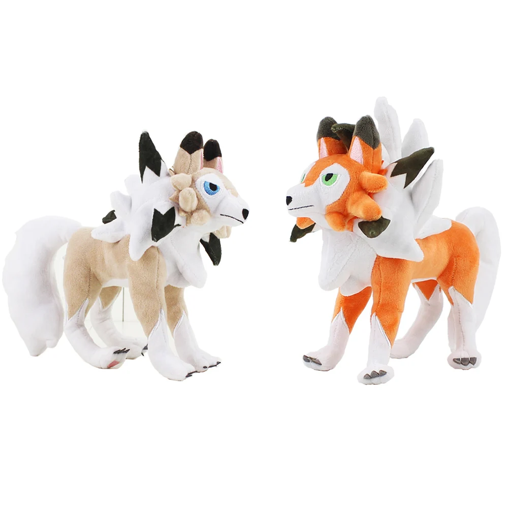 23 ~ 25 см аниме Lycanroc плюшевые игрушки мягкие животные волк Милая мультяшная