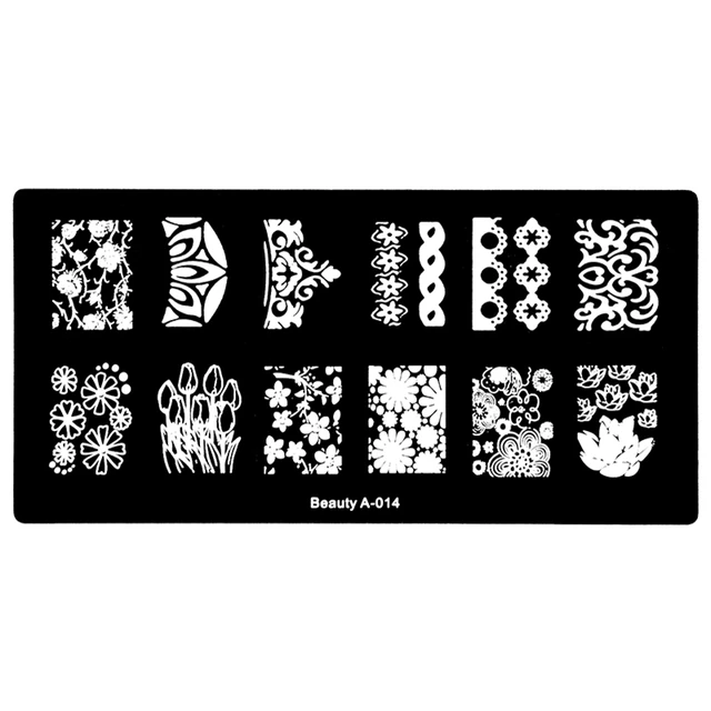 diy nail art stamping printing plate image stamps template manicure