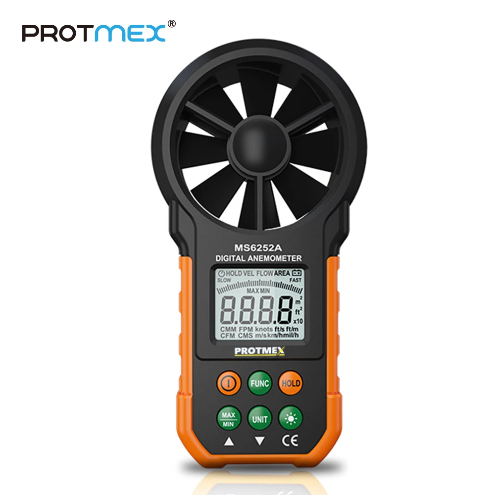

PT6252A Wind Gauge Meter Professional Wind Speed Test Meter Multifunction Digital Anemometer Tachometer Air Volume