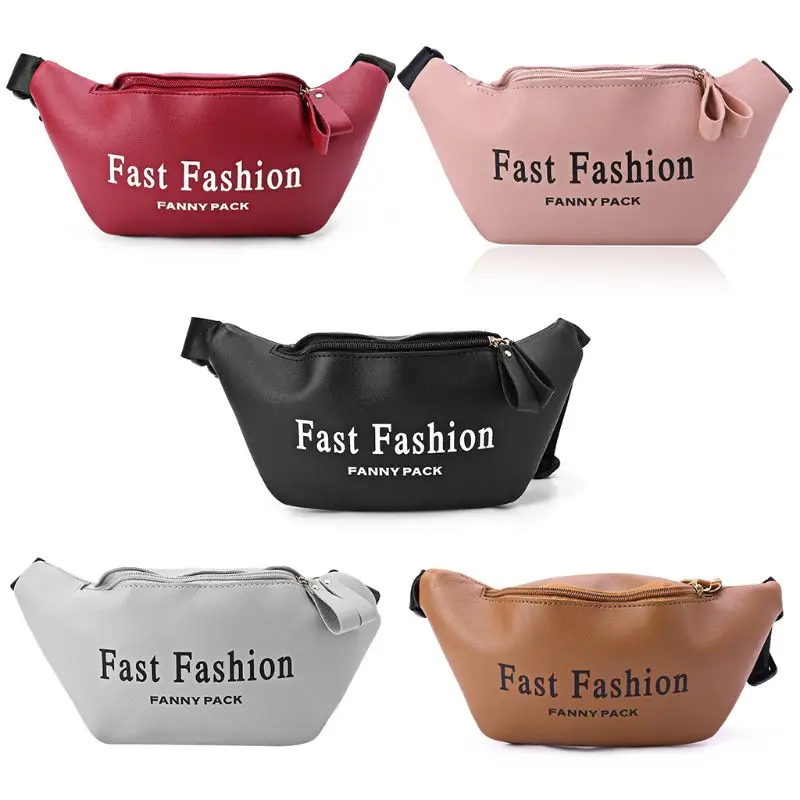 Мода PU письма талии хип пакет телефонные чехлы Фанни для женщин Путешествия нагрудный ремень сумка модная