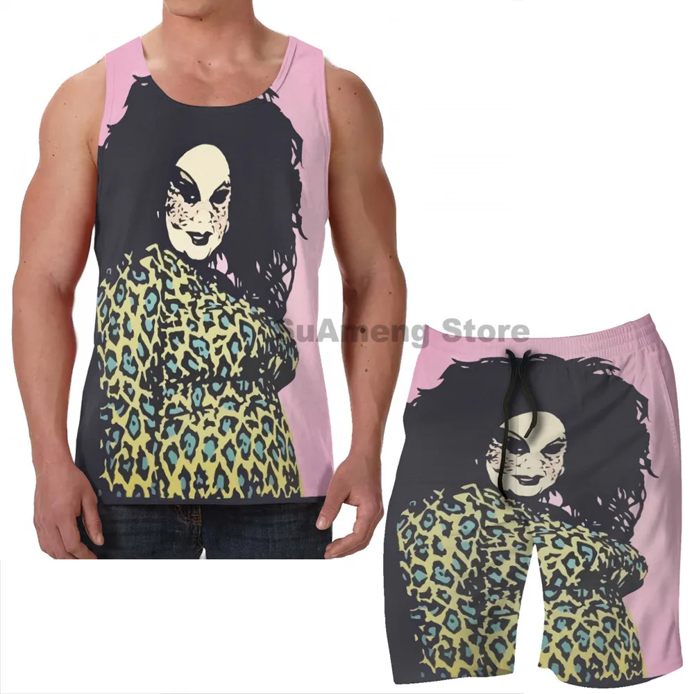 

funny print men Tank Tops Women Dawn Davenport DIVINE John Waters Female Trouble men Board beach shorts women sets fitness vest