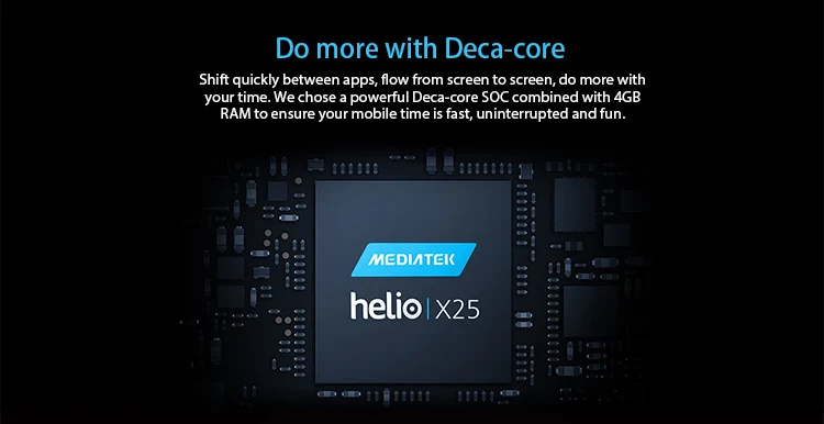 ELEPHONE P11 4GB RAM 128GB ROM Helio X25 MTK6797T 2.5GHz Deca Core 6.0 Inch 2.75D Incell FHD+ Full Screen Android 8.0 4G LTE Smartphone
