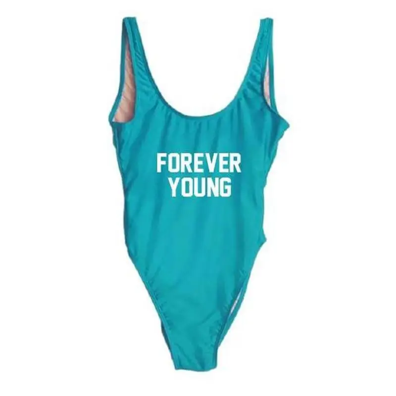 Женский купальник с открытой спиной Forever young черный пляжный монокини розовый