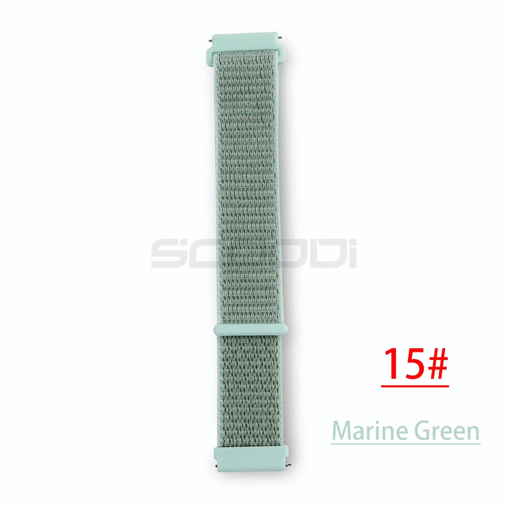 Новинка, 20 мм, нейлоновый тканый ремешок для Xiaomi Huami Amazfit Bip BIT Lite, Молодежные Смарт-часы, носимый браслет, ремешок для часов Amazfit - Цвет: Marine Green