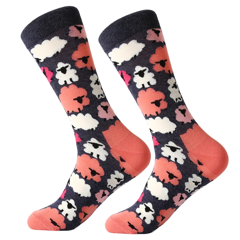 MYORED 5 пар/лот мужские носки хлопковые цветные забавные носки пасхальные яйца мультфильм животных лист кролик носки унисекс подарок носки