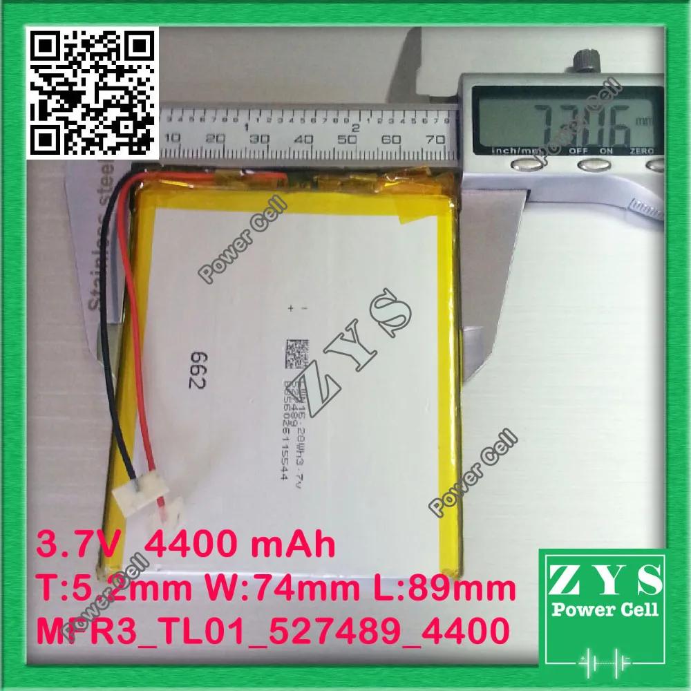 Безопасная упаковка (уровень 4) 527489 3 7 V 4400mah литий полимерный аккумулятор с