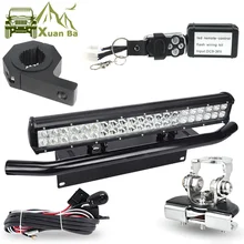 Barra luminosa a LED Offroad Tube Hood tetto licenza installazione staffa telecomando cablaggio 12V 24W luci di lavoro