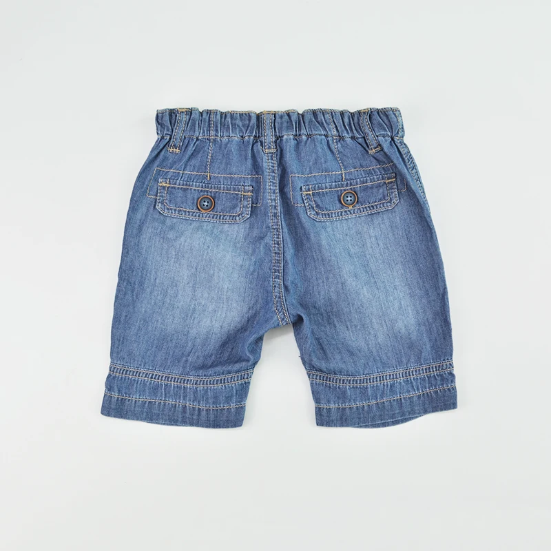 2Boys Denim Shorts Kids Jeans Short Pants Adjustable Waist Light Color Blue Pantalones Toddler Trousers Summer Children Clothing