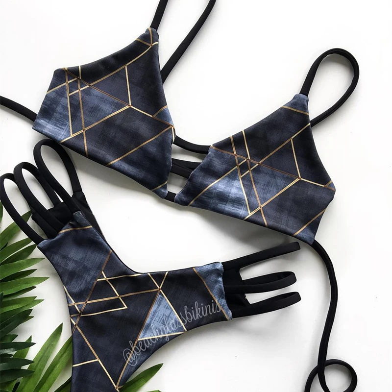 

Sexy Push Up Bikini 2019 Halter Hollow Out Swimwear Women Swimsuit Solid Biquinis Beachwear Female Bathing Suit Bikini set