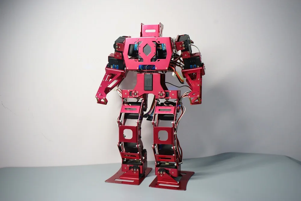 

70% assembled Humanoid biped robot /15 DOF/with waist / red/DIY robot
