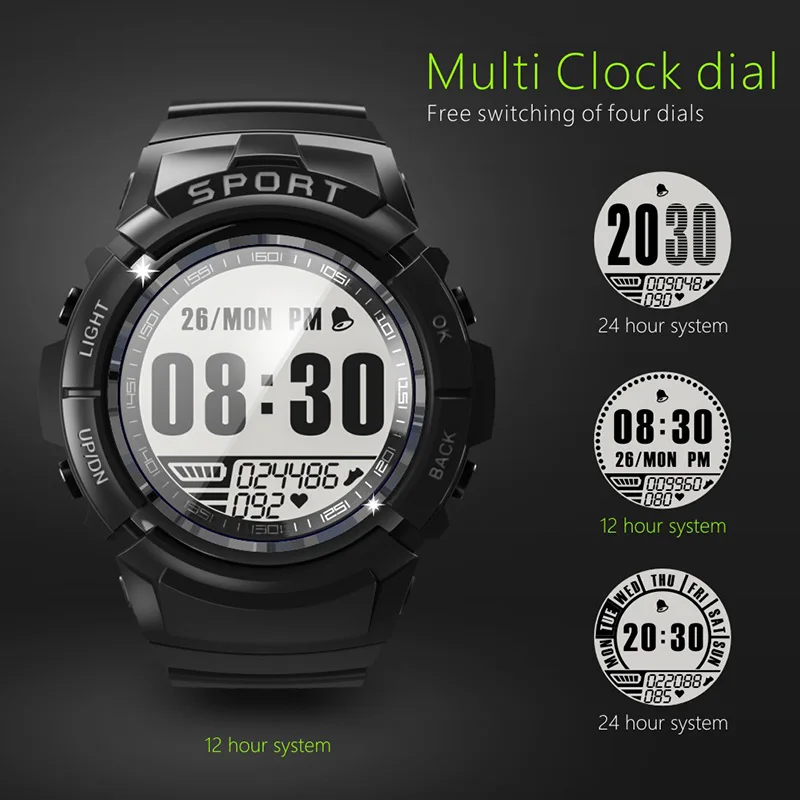 S816 Smart Watch Men Fitness Tracker Dynamic Heart Rate Stopwatch Alarm Clock Smart Band Wristband for Android IOS Bracelet