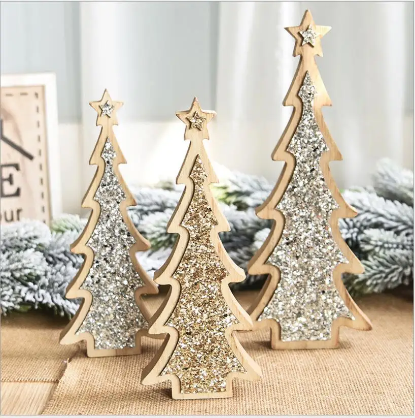 Adornos Navidad 2019 Рождественская елка деревянное Рождественское украшение для дома |