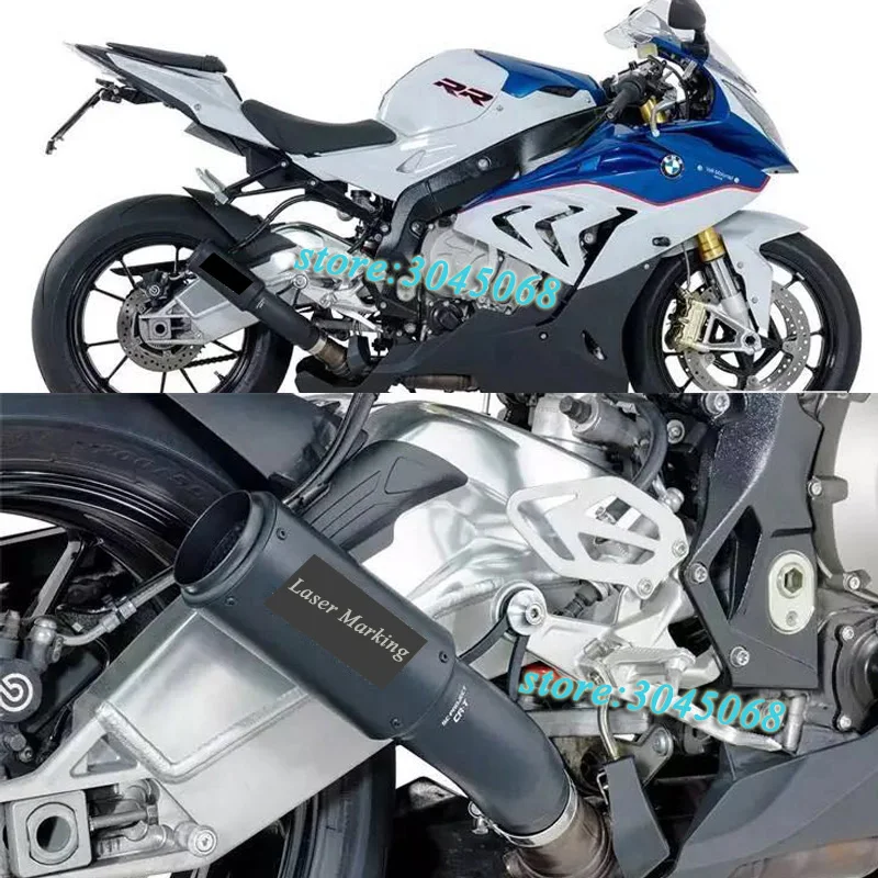 

S1000RR Motorcycle Exhaust Pipe Escape Motorbike Laser Marking Muffler Middle Link Pipe Slip On For BMW S1000 S1000RR 2010-2014