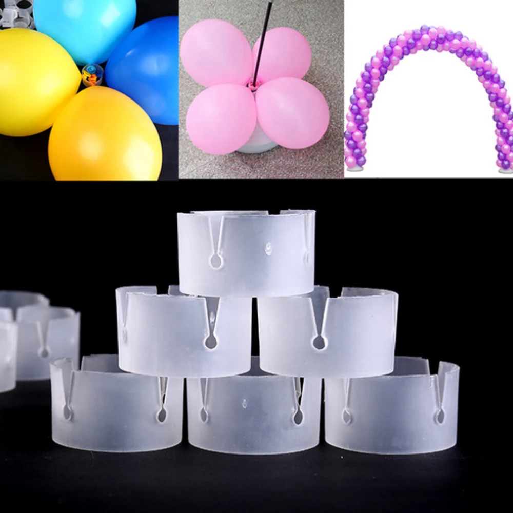 

50pcs Balloon Arche Buckle Plastic Clip , Bracket Arch Balloon Connector Clip , Ring Buckle For Arches Birthday Wedding Part
