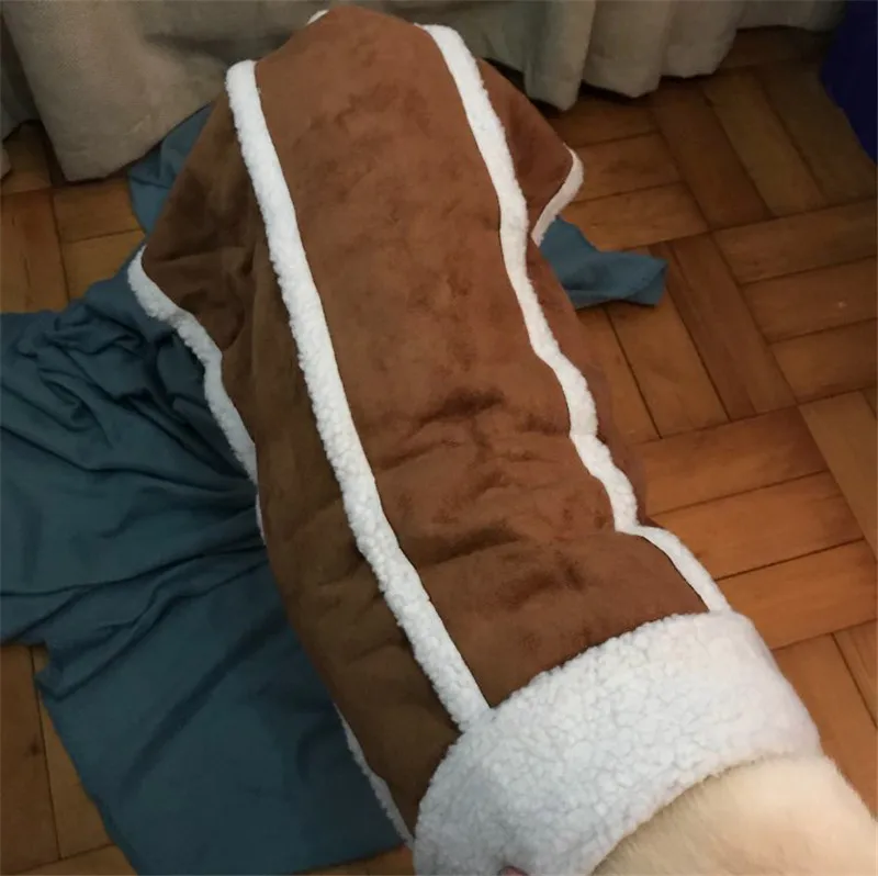 Жилет для больших собак роскошная одежда из оленьей кожи пальто лабрадор теплая