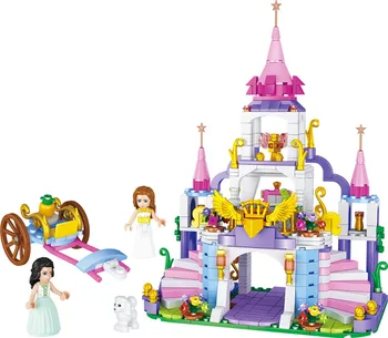 

500pcs city friends Toy Girl Building Blocks Royal Wagon Carriage Princess Queen Magic Castle Blocks Kids DIY educational Toys