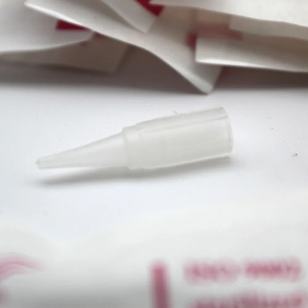 Disposable Traditional Tattoo Needle Caps Plastic Tips Nozzles For Permanent Makeup Eyebrow Lip Machine