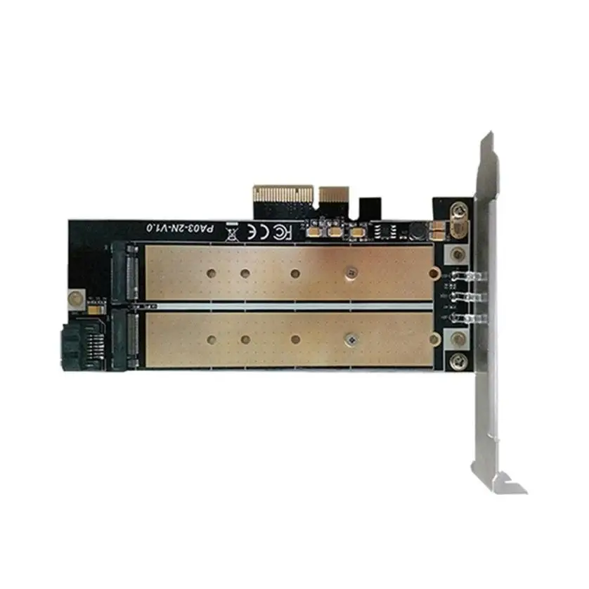 Высокое качество рабочего Dual Порты и разъёмы NGFF M.2 B + M ключ SSD PCI Express PCI-E 4X адаптера drop доставка apr4