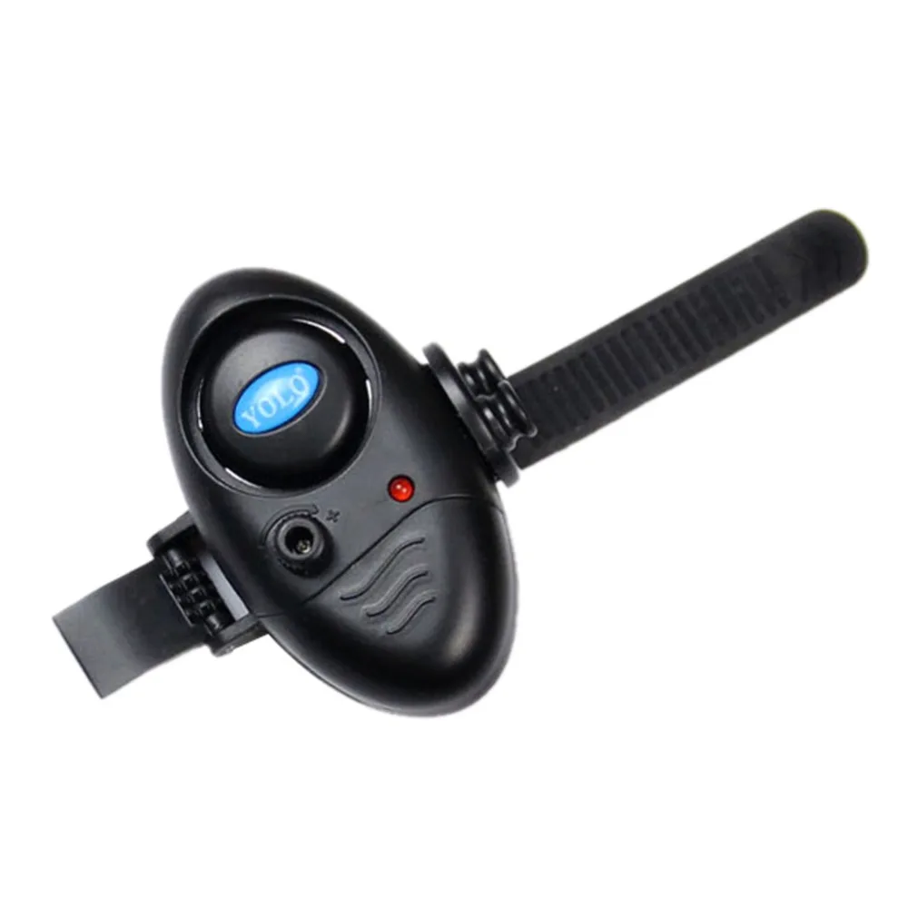 Электронный светодиодный светильник для рыбалки, громкий звуковой звонок с зажимом, рыболовная удочка, черные снасти, эхолот