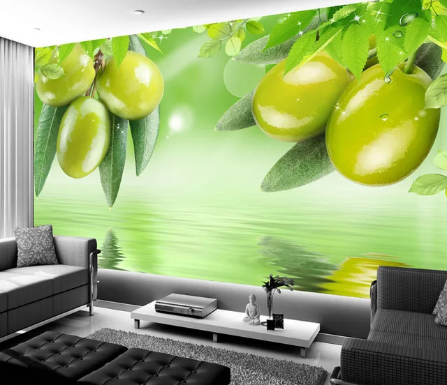 Buy beibehang Fresh fruit Custom kitchen wallpaper