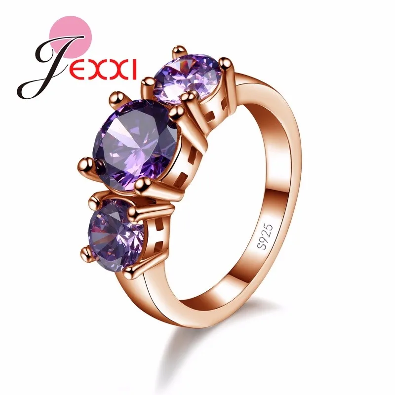 Уникальные кольца с кристаллами AAA 925 пробы Серебряное кольцо для женщин CZ Ювелирные изделия с кристаллами мульти дополнительные свадебные аксессуары
