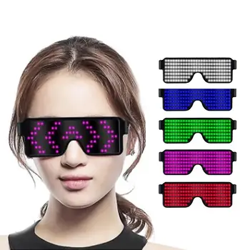 

New 8 Modes Quick Flash Led Party Glasses USB charge Luminous Glasses Christmas Concert light Toys Dropshipping 40P