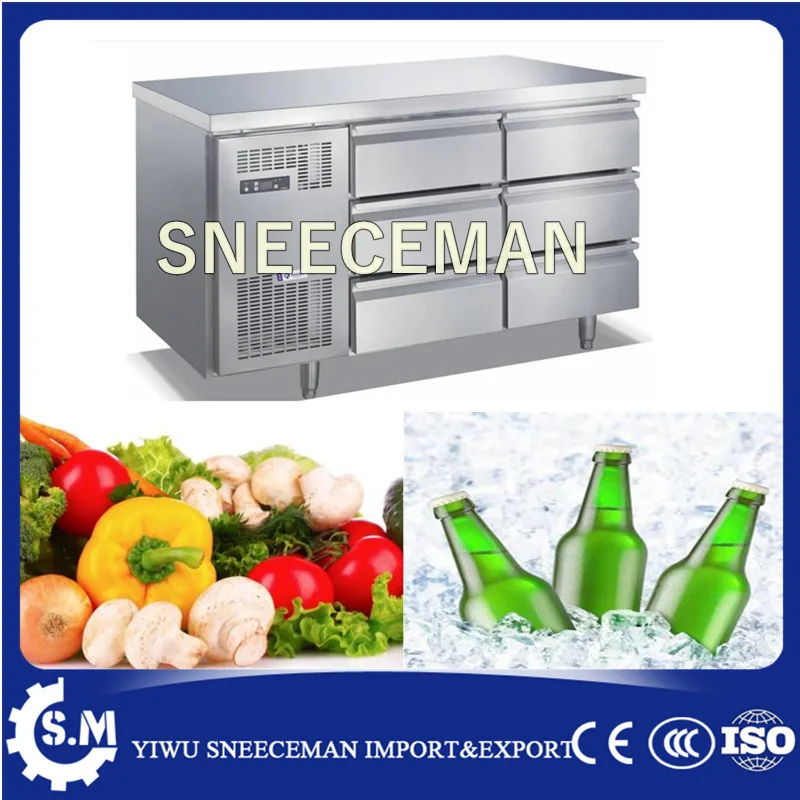 Stainless Steel Worktop Refrigerator drawer fridge workbench freezer undercounter chiller