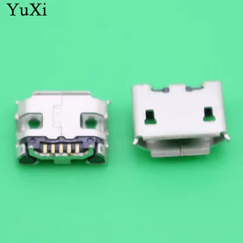 

YuXi 100pcs Micro USB 5P,5-pin Micro USB Jack,5Pins Micro USB Connector Tail Charging socket mini USB