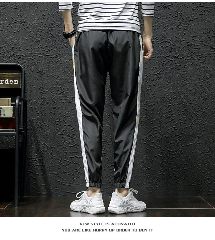 Zogaa 2019 новые модные мужские брюки свободные повседневные Прямые хлопковые мужские длинные брюки с китайским рисунком
