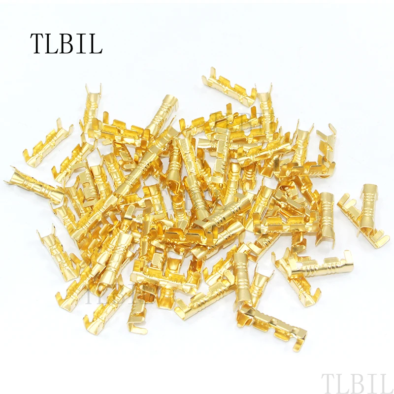 

100Pcs Slivering/Gilding Docking Connector Line Pressing Button Quick Connect Terminal Wiring 0.5 to 1.5 Square
