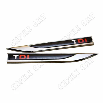

2x TDI Logo Car Alloy Side Fender Knife Emblem Stickers