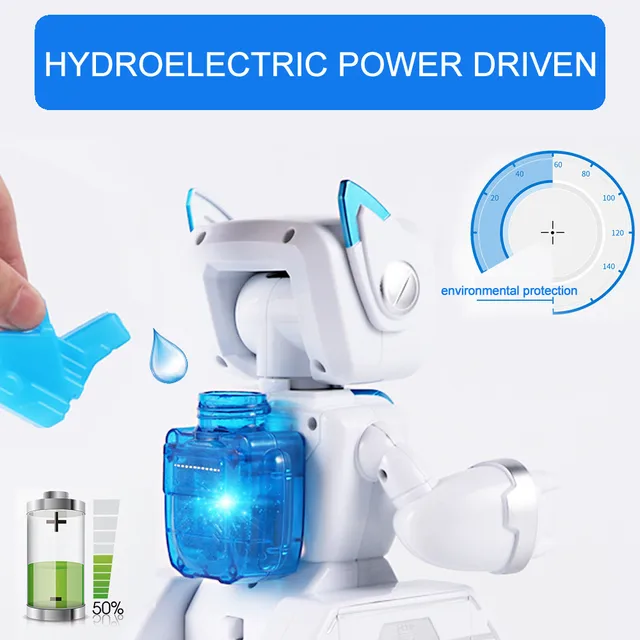 Hydroelectric Power Interactive Remote Control Robot Automatic Steering Toy Gift Kid Child Christmas Gift Fun Cute Eject