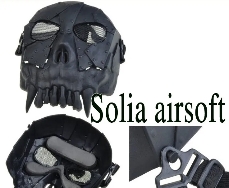 

Skull Skeleton Army Airsoft Paintball BB Gun Full Face War Game Protect Mask