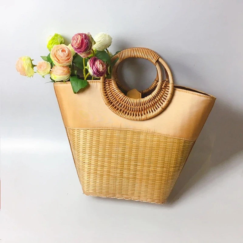 

Thai Version Of Fashion Handmade Bag Handbag Handbag Rattan Bag Handbag Retro Beach Bag Travel Holiday Package