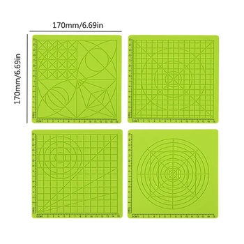 

4Pcs 3D Printing Pen Silicone Design Mat Basic Template Multi-Shaped Kids Drawing Tools with Heat Proof Finger Caps