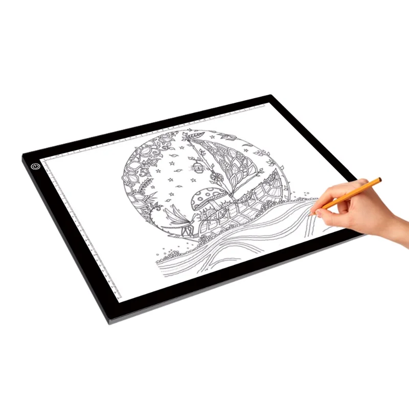 

2019 New A3 Portable LED Drawing Board Touch Dimmable Tracing Table Light Pad Box with Clip for 2D Animation Sketching Gadgets