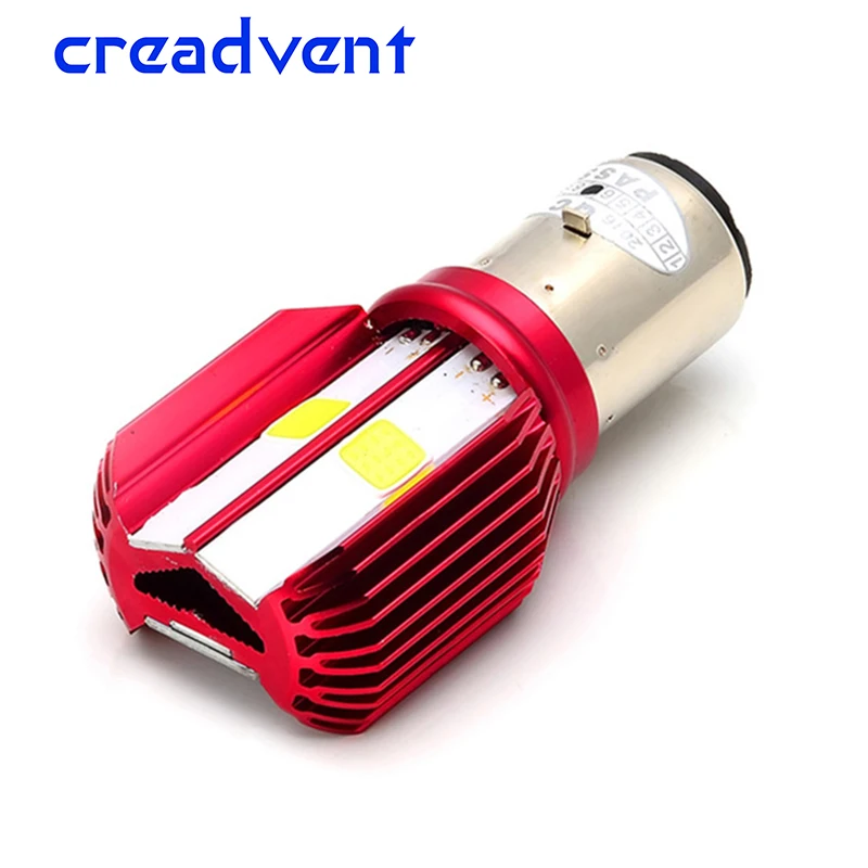 Creadvent BA20D LED Motorcycle Headlight Bulb COB H6 16W 1700lm 1100lm Hi Low Beam Accessories Motorbike