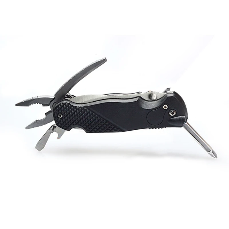 

H1077 Outdoor Multi-Function LED Light Universal Tool Pliers Screwdriver Wrench Bottle Opener Wire Pliers EDC emergency tool