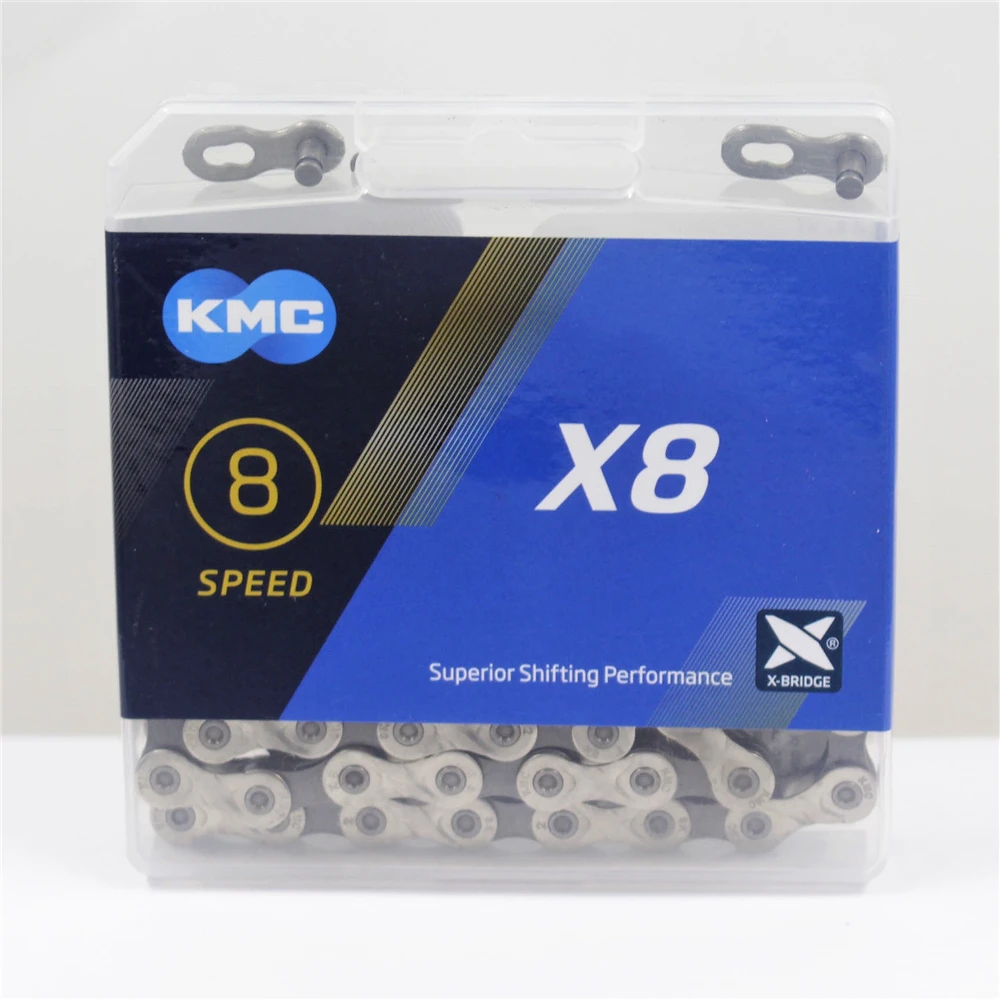 Новая велосипедная цепь KMC X8, X9, X10, X11, X12, велосипедная цепь, 11 скоростей, Шоссейная, MTB, шатун Shimano/SRAM 8, 9, 10, 11, 12s переключатель, 116L