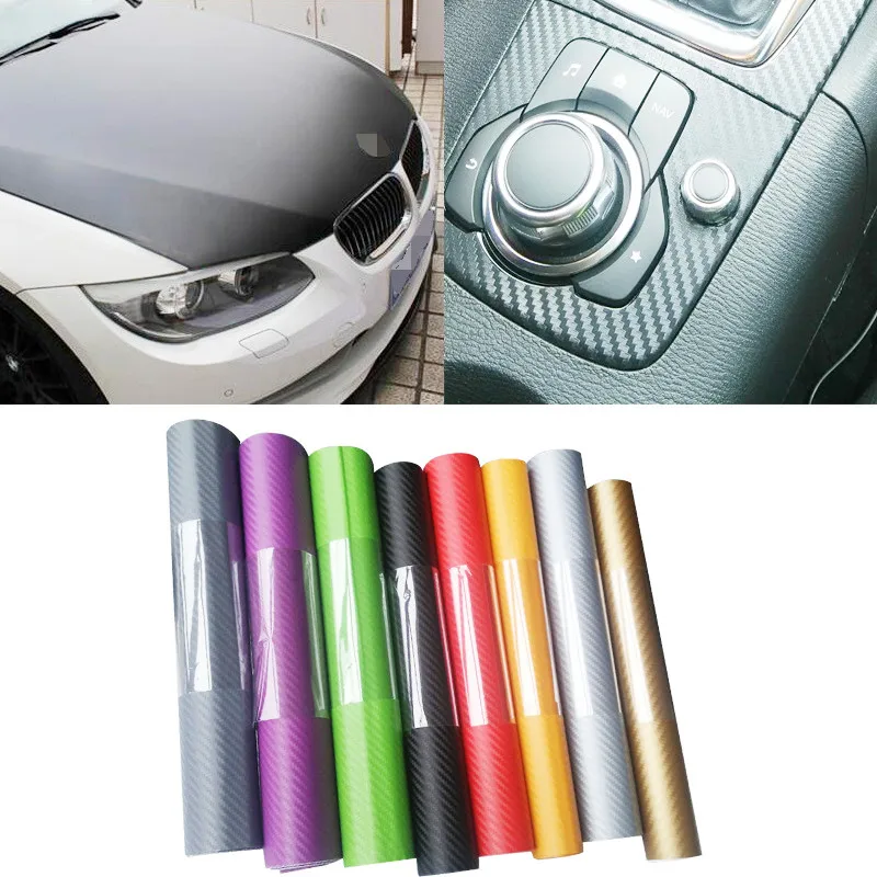 

Car carbon fiber sticker color carbon fiber sticker 3D car interior and exterior carbon fiber body sticker 127 * 30cm H4 H7