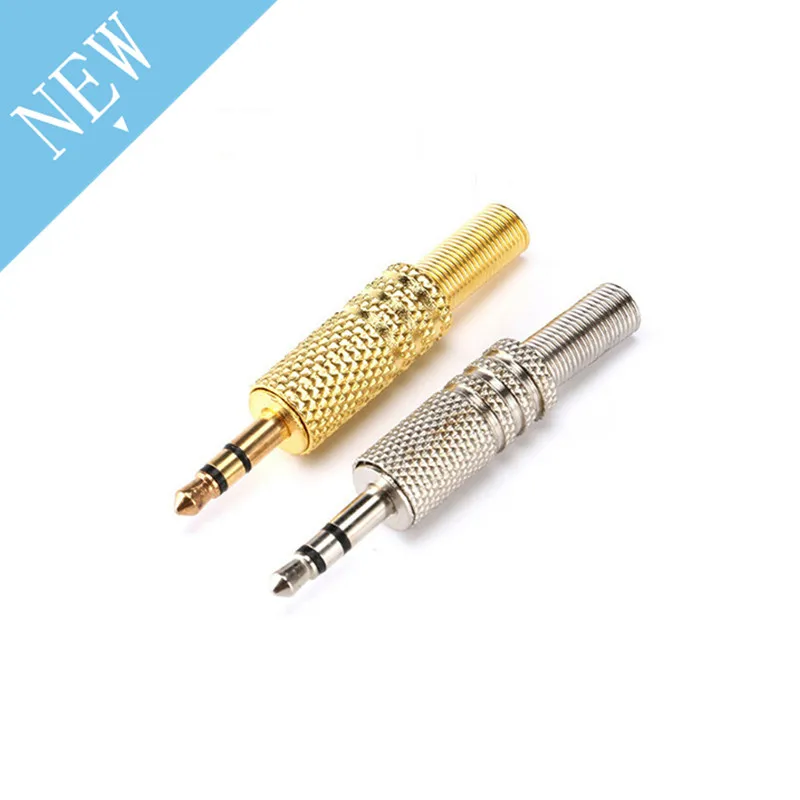 

2Pcs Stereo 3.5mm 1/8in Headphone Earphone DIY Male Audio Jack Plug Solder Connectors for Computers Laptops Tablets MP3 Hot Sale