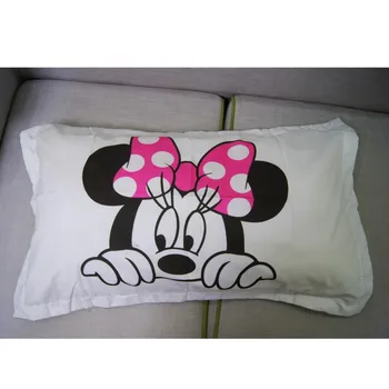 

Mickey Minnie Mouse Pillowcases Home Textile 2Pcs White Couple Pillow Cover Decorative Pillows Case Living Room 50x75cm
